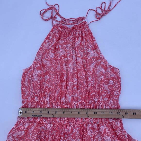 Anthropologie Size Small Somerset Halter Mini Dress Pink Floral Pockets - Picture 11 of 15